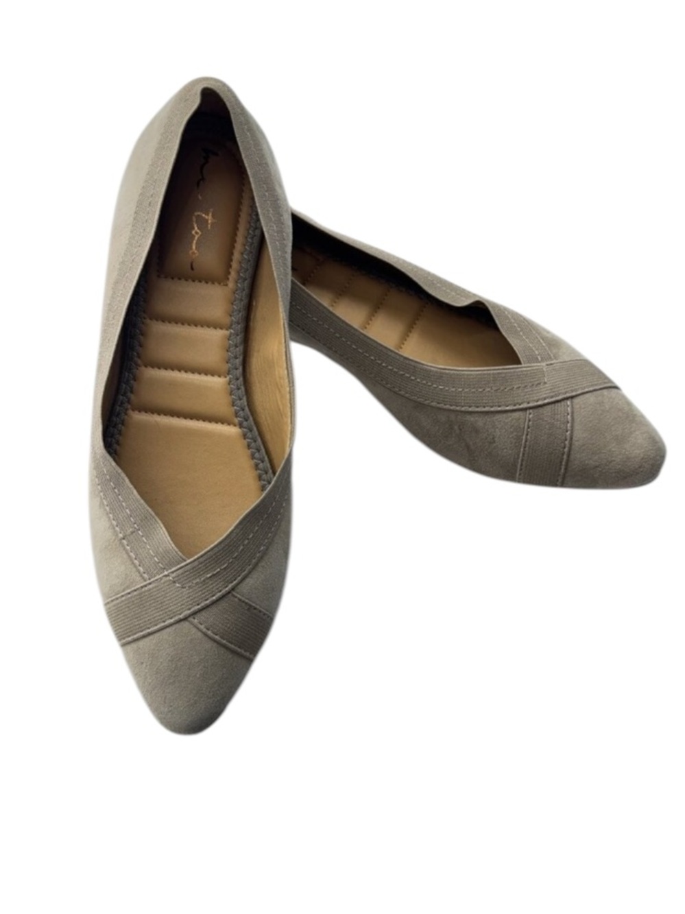 Me Too Women's Taupey Suede Pointed Toe Reign Flats